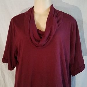 Cato Short Sleeve Blouse 18/20W Maroon plus